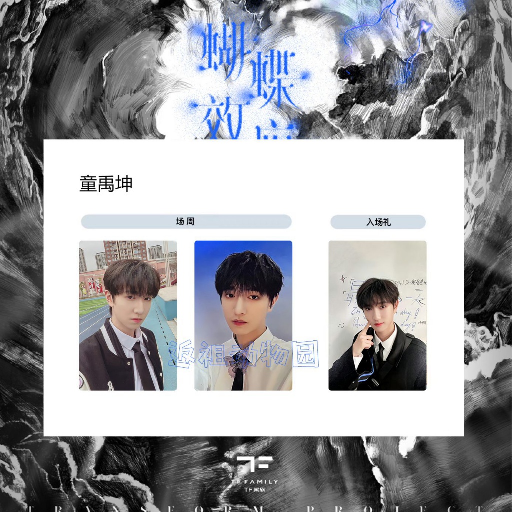 TF家族 三代 张极 场周 a款 蝴蝶效应 特典 トレカセット TF家族三代登陆计划蝴蝶效应重庆场演唱会场周小卡内场礼包卡TF家族周边