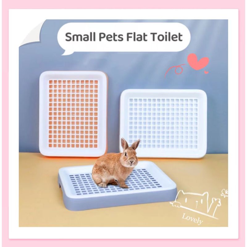 Pets Training Tray Potty Flat Mesh Small Toilet For Rabbit Bunny Guinea ...