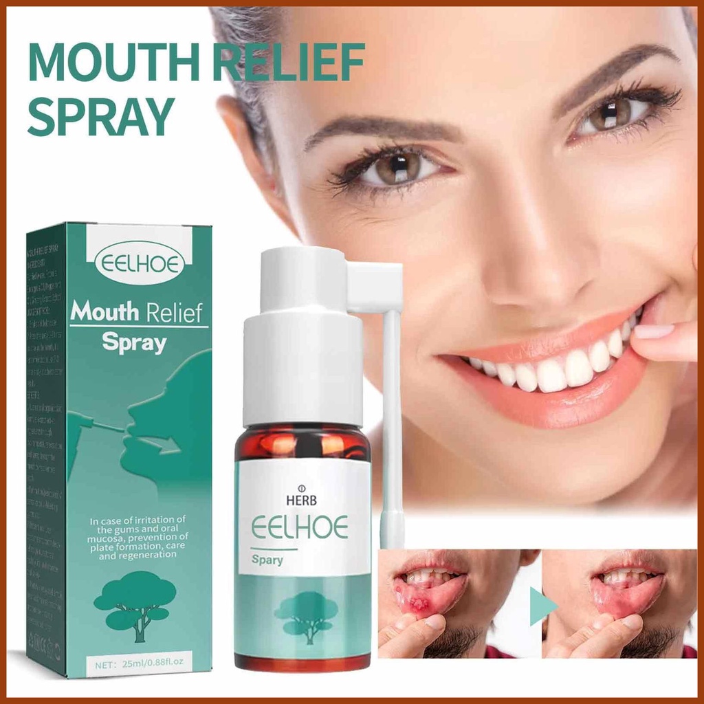 Mouth ulcer relief spray to relieve mouth sores, blisters, periodontal