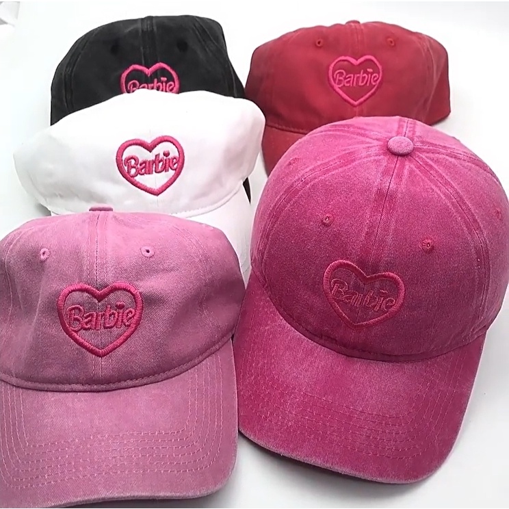 Love Barbie Embroidered Baseball Cap Barbie Hat Vintage Washed Film and ...