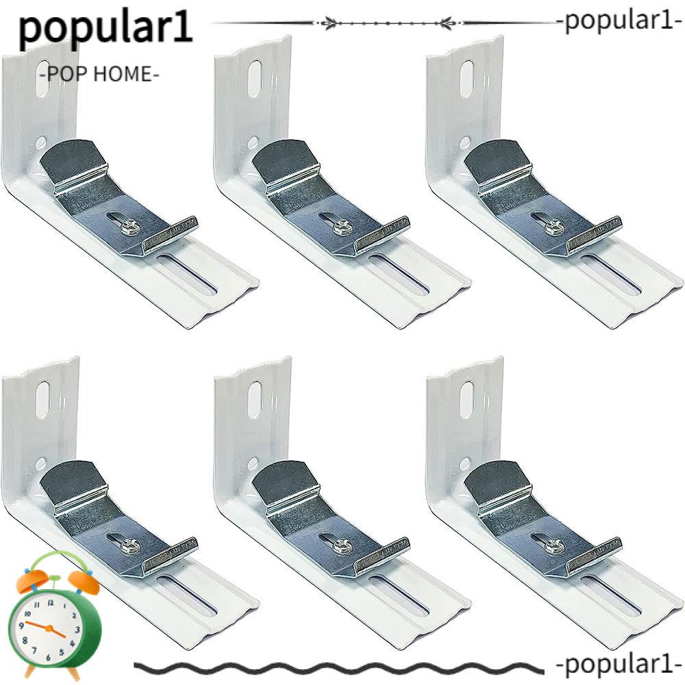 POP 6 pcs Vertical Blind, Headrail Width 11/2"(38mm) White L Bracket
