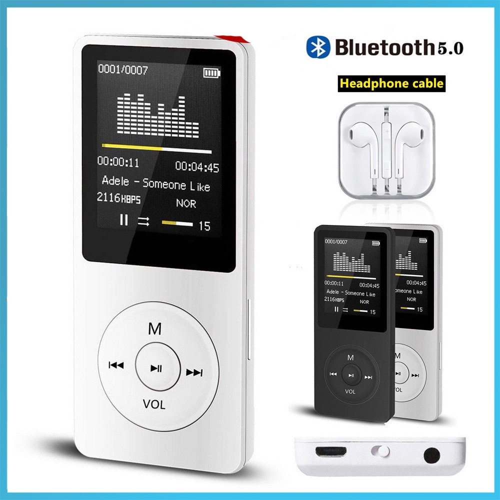 2023 New Bluetooth 5.0 MP3 Player HIFI Music Sport Speakers MP4 Media FM Radio Voice Recorder