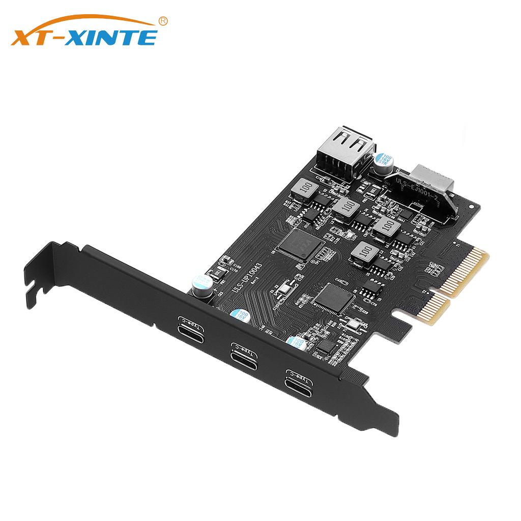 XT-XINTE PCI-e to USB3.2 Gen 2 7/5/4 ports Card PCI Express Card ...