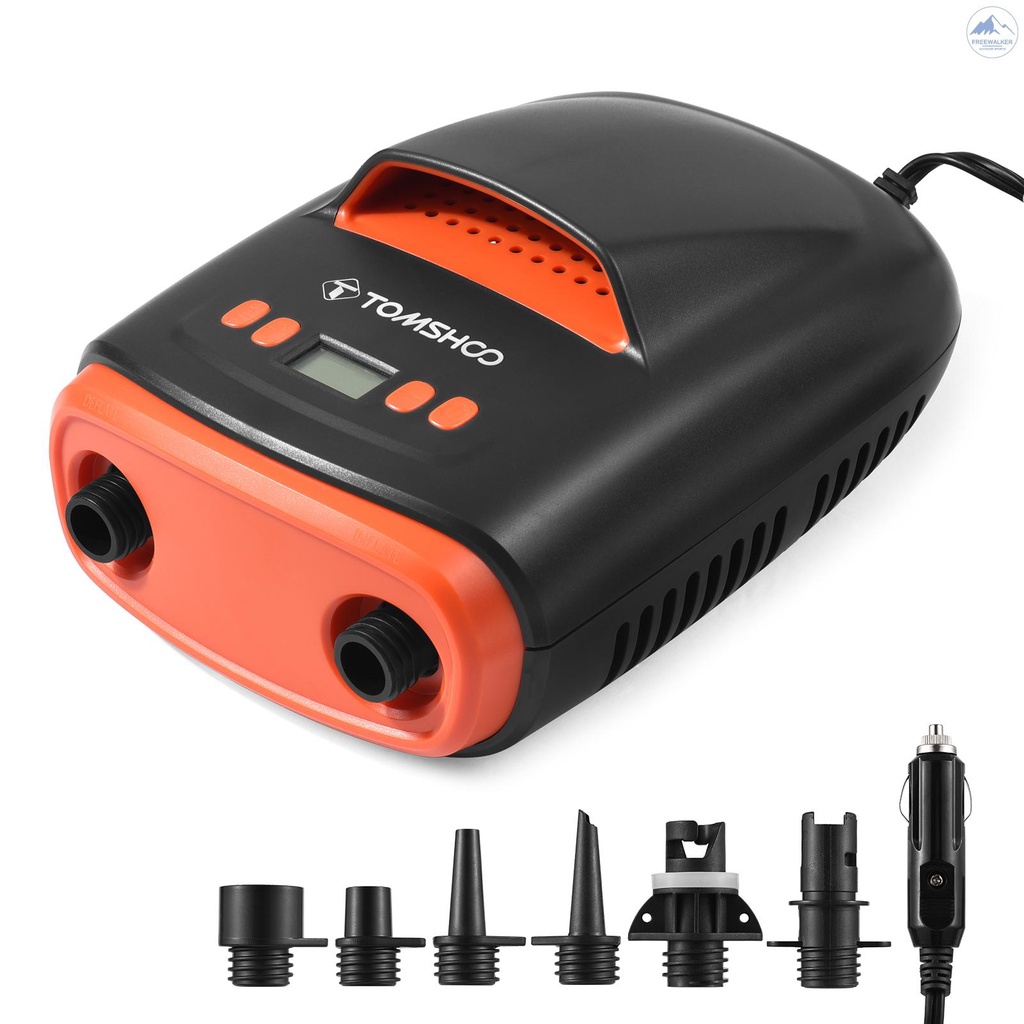 11.99€ for TOMSHOO Portable Electric Air Pump with LED Light Rechargeable Mini Inflator for Swimming