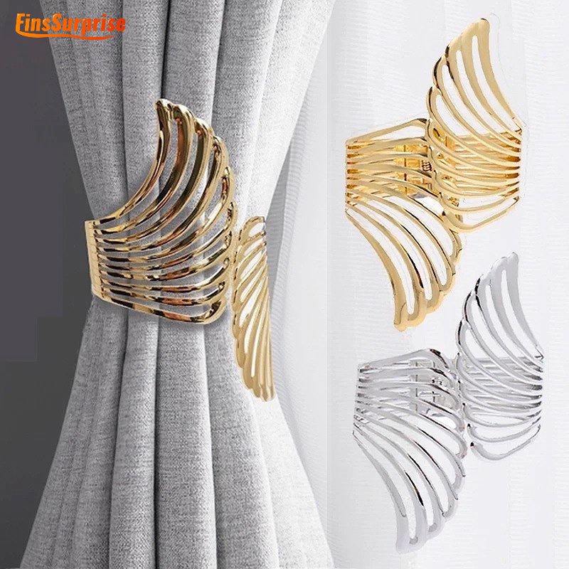 [Surprise] Ins Style Angel Wings Curtain Buckle Alloy Hollow Elegant ...