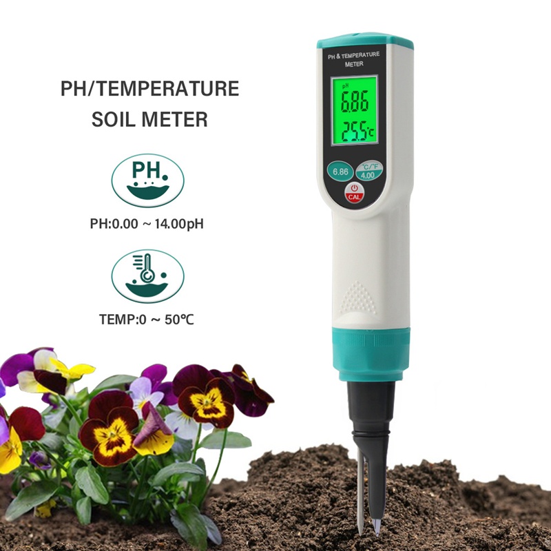 1 PCS Food PH Tester PH TEMP Soil Acidity Meter Tester Digital Food PH