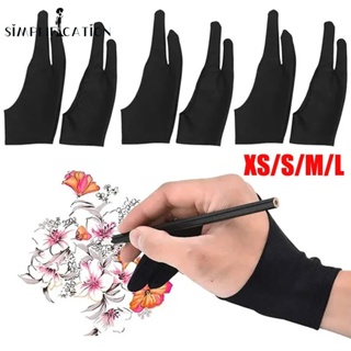 Antifouling Gloves Two-fingers/Shaped Style Both for Left and Right Free  Size Hand Drawing Gloves for Any Graphics/Table/Drawing