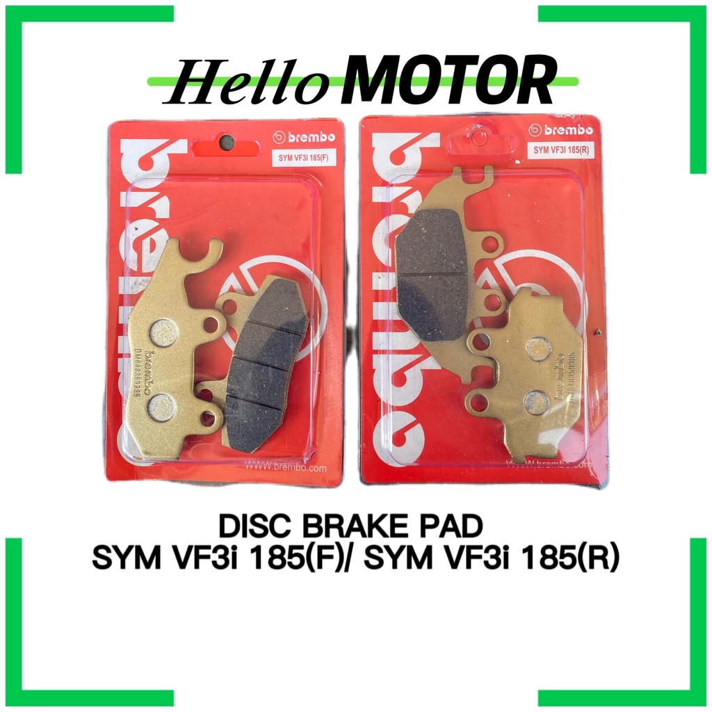 BREMB0 HIGH QUALITY DISC BRAKE PAD SYM185 SYM VF3i185 FRONT & REAR ...