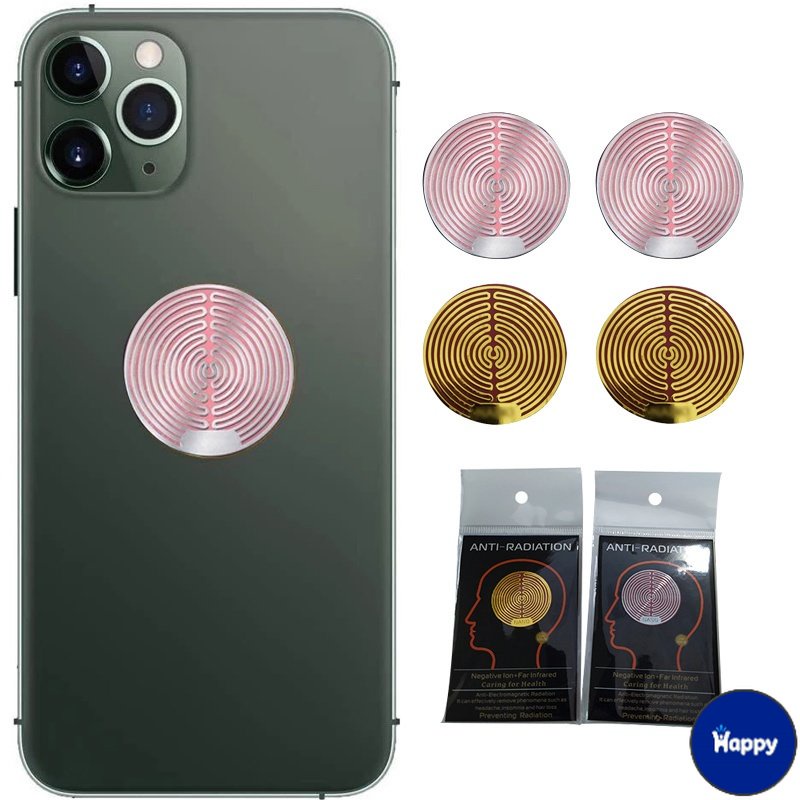 HS 24K Metal Selfadhesive AntiRadiation Mobile Phone Stickers/ 5G EMF