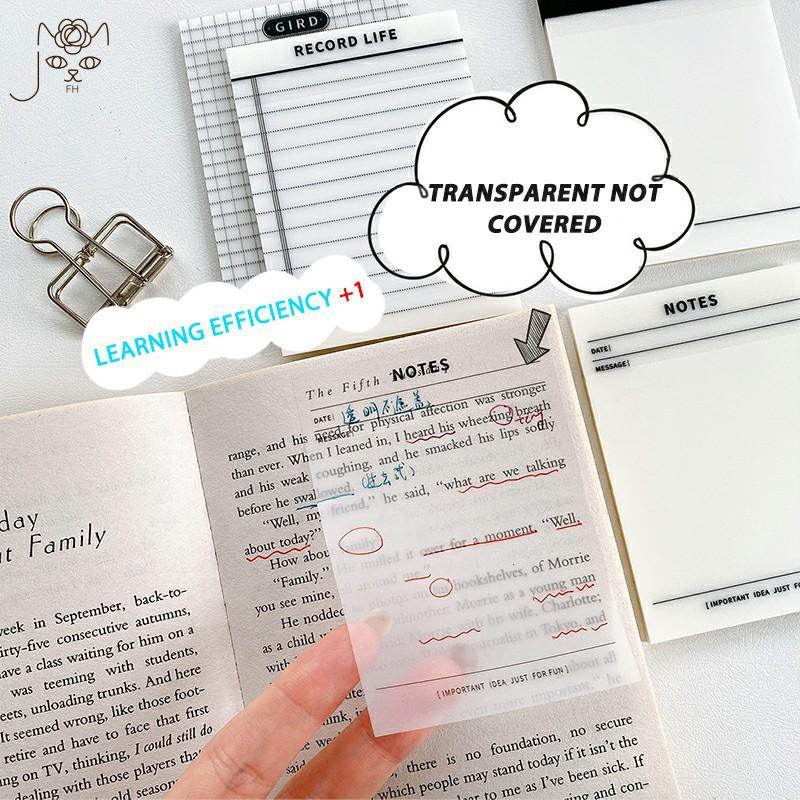 PET Multifunctional Translucent Postit Note Marker Key Note Grid