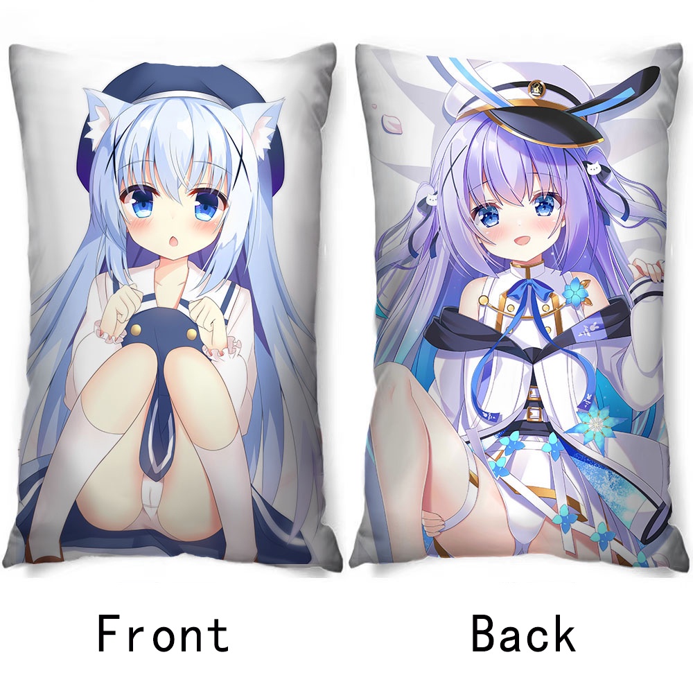 Is The Order A Rabbit Kafuu Chino Anime Loli Rectangular Pillowcase Half Body Anime Hugging Pillow Cushion Shopee Malaysia