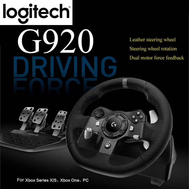 Logitech G920 game steering wheel simulator racing simulation driving force feedback Shopee