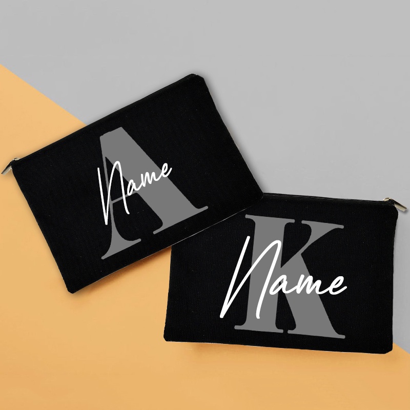 (Leave Name) Free Add Name Personalized Custom Grey Initial Letter Name
