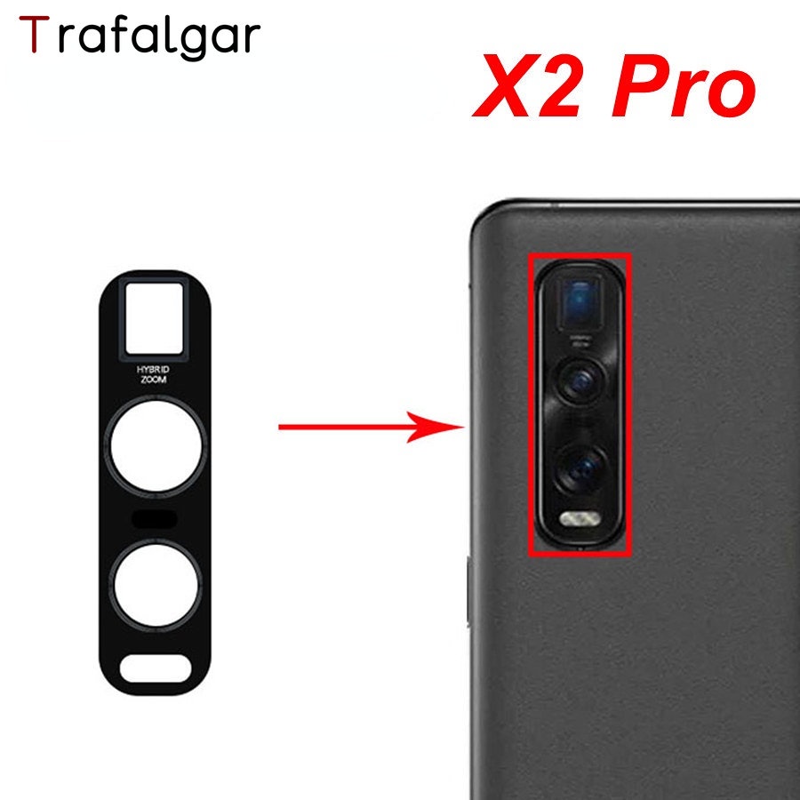 2 Vetri Per Fotocamera Posteriore Oppo Find X2 Pro – Ricambio Originale HD Con Kit Di Riparazione