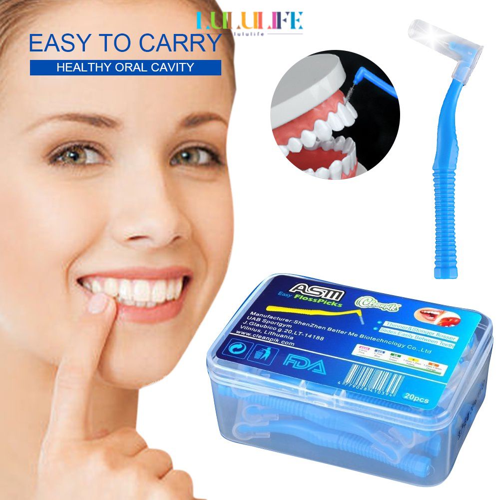 20 Pcs Per Pack Interdental Brush For Braces Tepe Angle Interdental ...