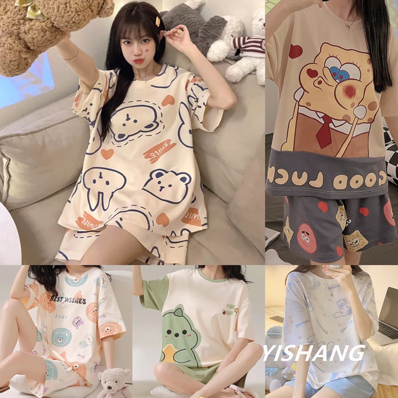 Cartoon Cartoon Pajamas Cute Girl Half-Sleeved Home Clothes Summer ...