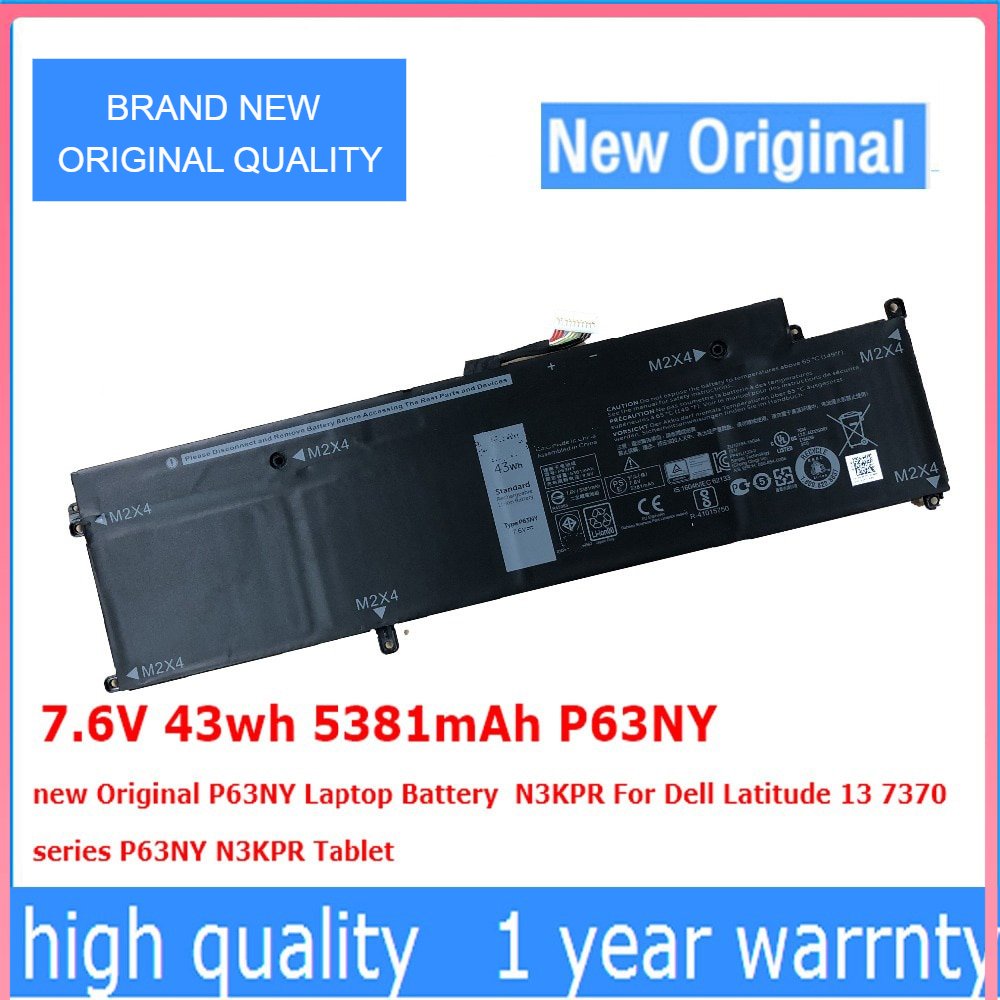 P63NY XCNR3 Laptop Battery N3KPR For Dell Latitude 13 7370 N3KPR E7370 ...