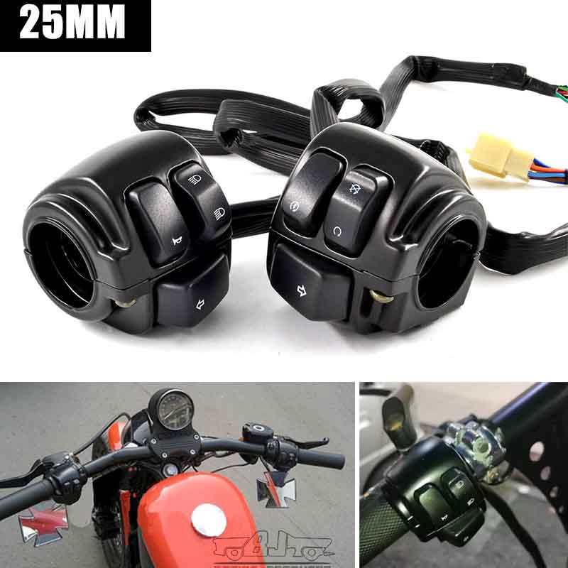 Motorcycle Scooter E-bike Left And Right Handlebar Control Switch Horn Turn Sign - Foto 6