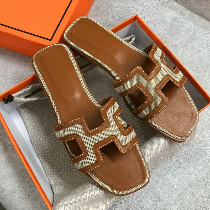 【withbox】H complete letter women's sandals fashion casual H-shaped ...