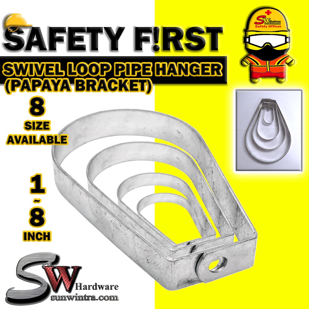 SW Hardware High Quality Swivel Loop Pipe Hanger Papaya Bracket