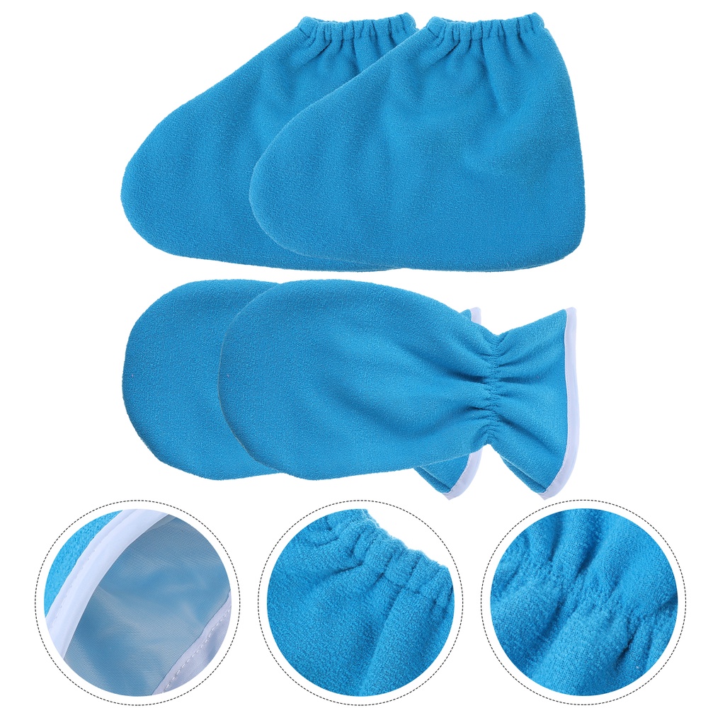 Guantes Para Heated Mittens Paraffin Wax Hands Bath Kit Foot 4 Pcs