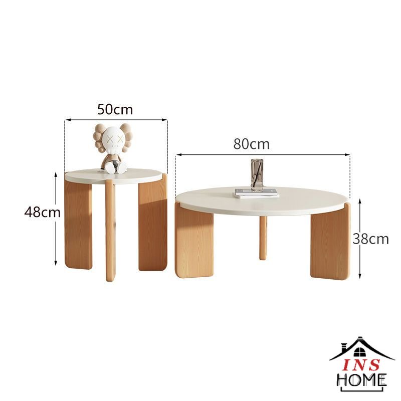 Round Coffee Table Solid Wood Modern Home Coffee Table Nordic Table Living Room Corner Table