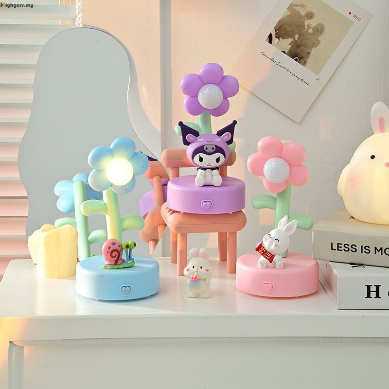 Anime Kuromi Desk Lamp Kawaii Sanrio Creative Cinnamoroll Dream Bedroom ...