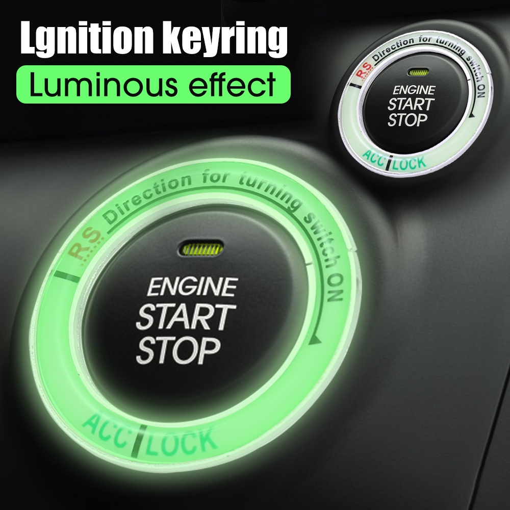 Universal Car One Key Switch Decal / Creative Car Start Button Luminous