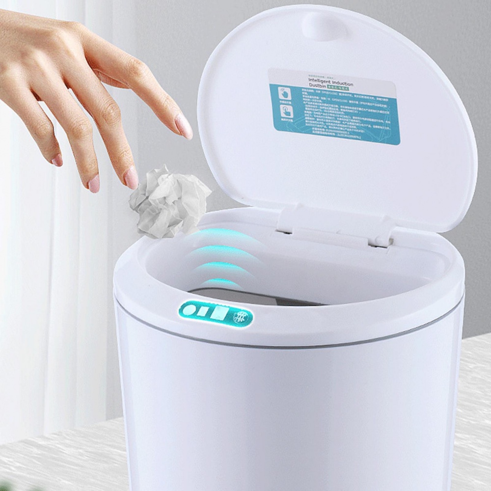 Intelligent Trash Can 3L Smart Sensor Garbage Can with Lid Touchless ...