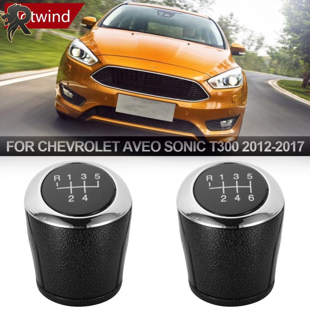 6-Speed Manual Shift Knob For Chevy Aveo Sonic T300 (2012-2017) – Silver & Black, Universal Fit
