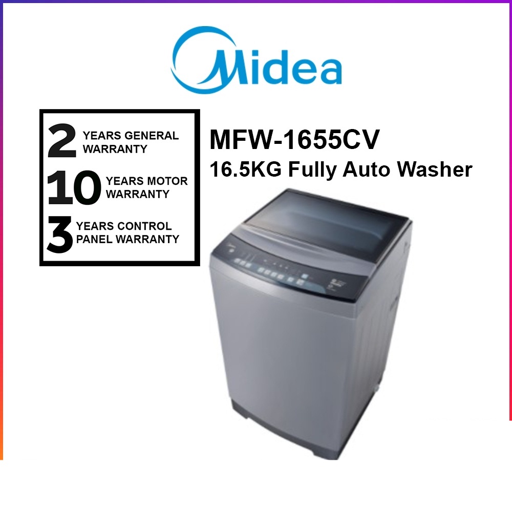Midea Fully Automatic Inverter Washing Machine MFW1655CV Shopee Malaysia