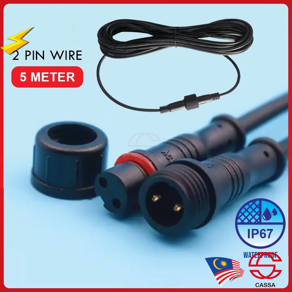 Cassa LED Solar Panel IP67 Waterproof Outdoor EXTENSION CABLE WIRE 5