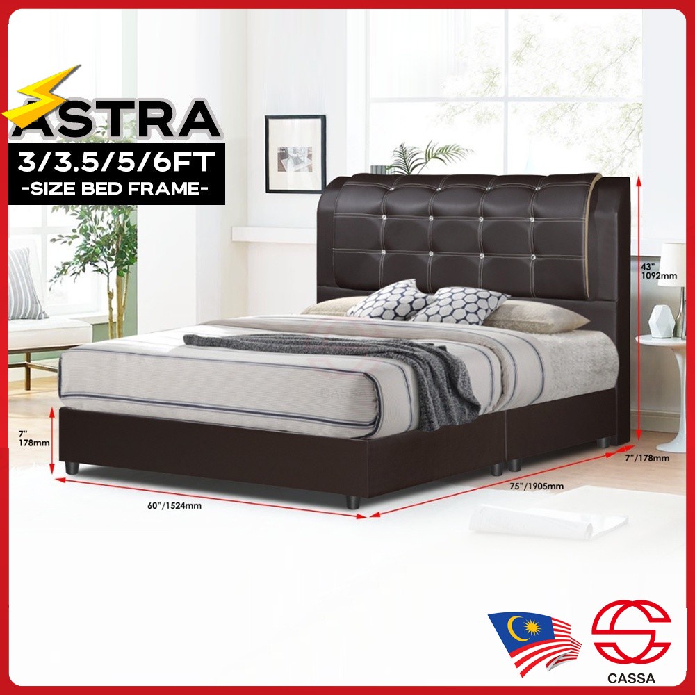 [SPECIAL OFFER] Cassa Heavy Duty 3/3.5/5/6ft Headabord Divan Bed Frame Only PlyWood Structure