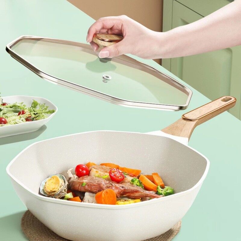 Nonstick Wok Noncoating Cooker Gas Stove Pot Suitable for Induction