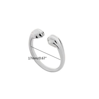 San* Cute Cat Open Ring Adjustable Finger Ring Lovely Embrace Tightly 