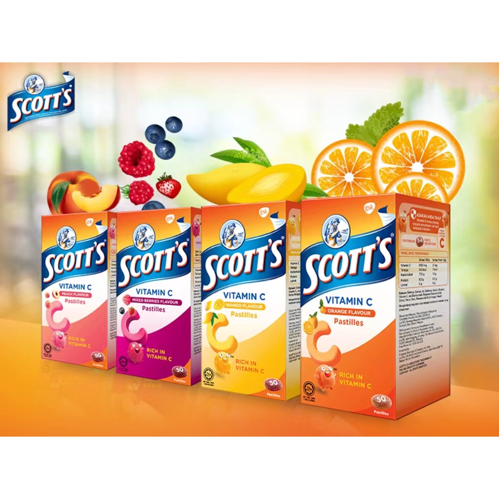 Scott's High Vitamin C Pastilles (50's) Chewable Gummies For Children