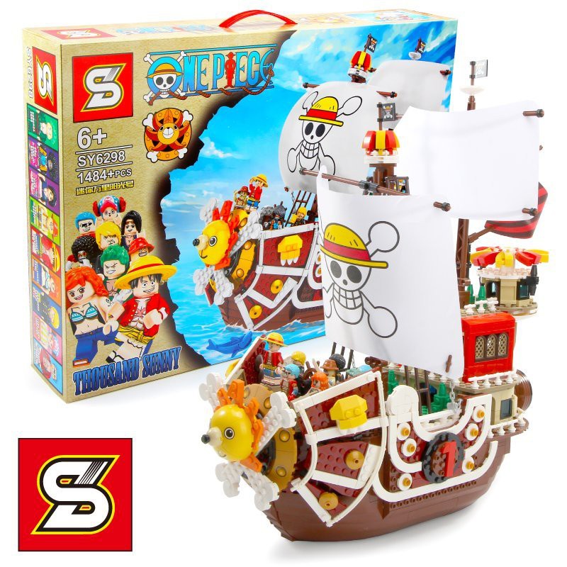 Sembo SY6298 One Piece THOUSAND SUNNY Big Pirate Ship & SY6299 Sunny ...