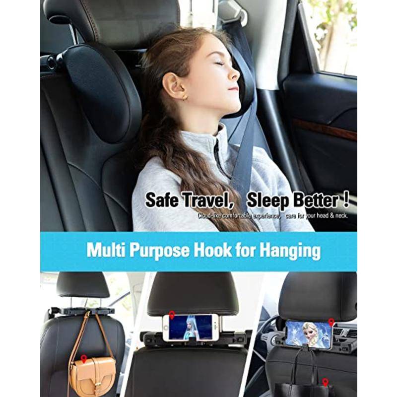 HSWT Car Headrest Pillow For Sleeping - Memory Foam Side Pillows For Kids & Adults