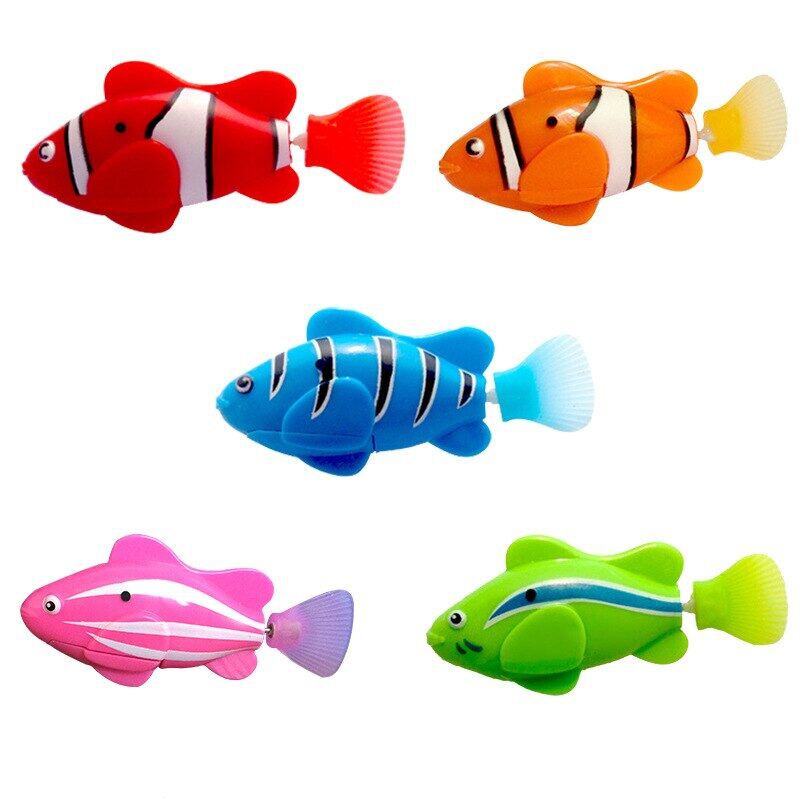 24 hours delivery 5 pieces electronic Robot fish swimming toy batteries ...