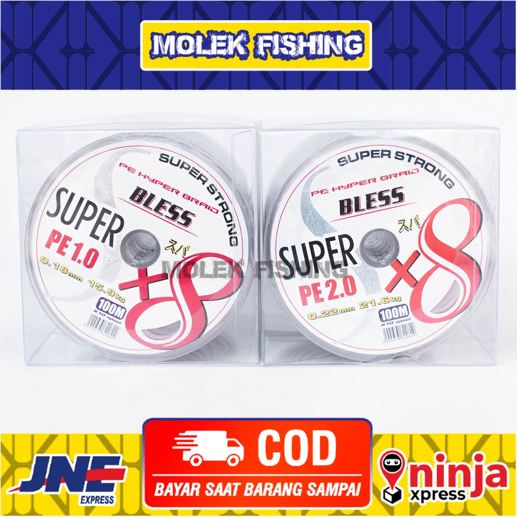 Pe String X8 Smooth Bless Brand Super Multicolor 100Meter Length ...