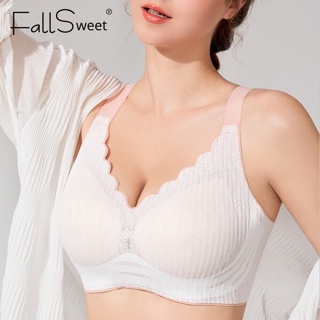 FallSweet Minimizier Ultra-thin Bras Lace Full Cup Tube Top Strapless  Underwear Thin Wide Back Brassiere