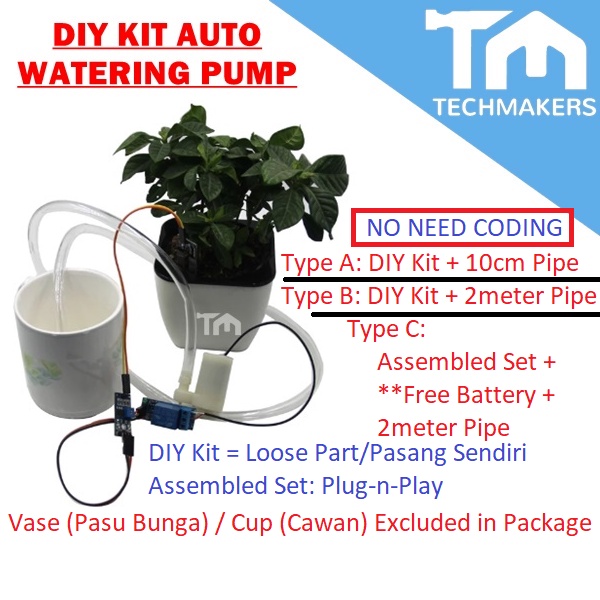 DIY Automatic Irrigation Module Kit System Soil Moisture Sensor Detection Automatic Water Watering Pump Pumping