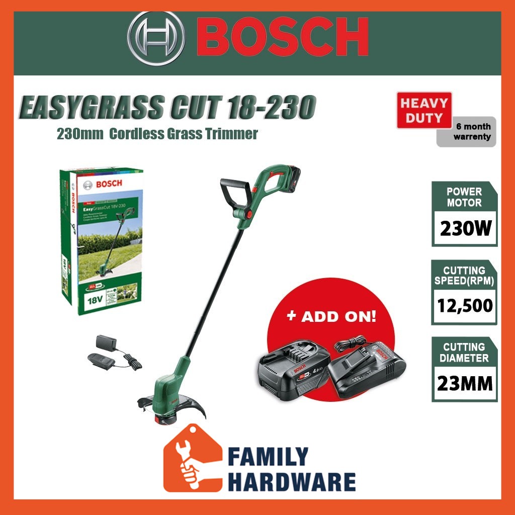 BOSCH EasyGrass Cut 18230 230mm 18v Cordless Grass Trimmer 18v Battery Grass Trimmer battery