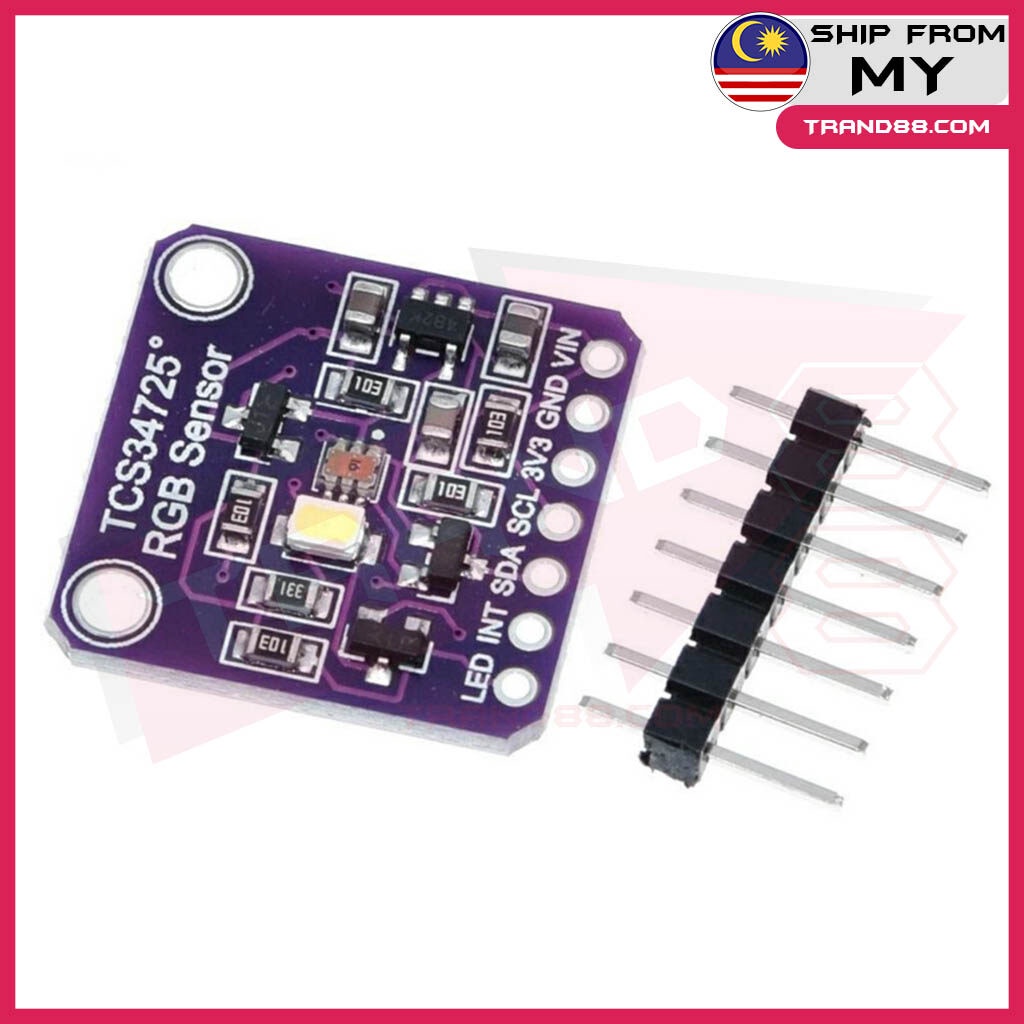 TCS34725 RGB Color Recognition Sensor Module - Bright Light Sensor For Arduino, Raspberry Pi