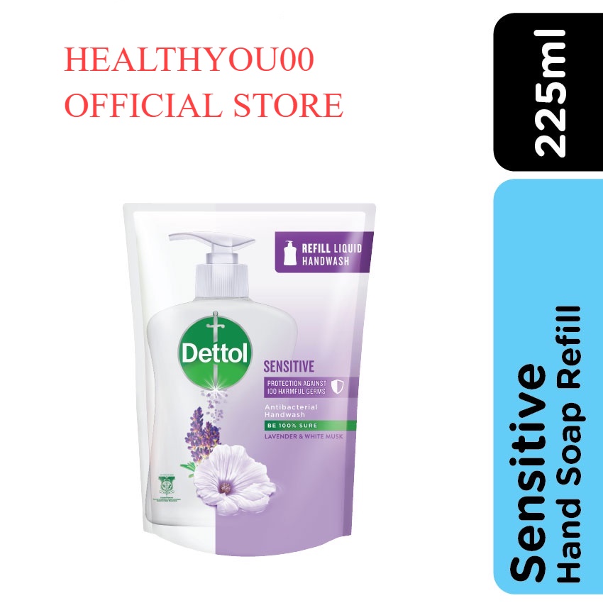 Dettol Hand Soap Sensitive (Refill Pouch) 225ml Shopee Malaysia