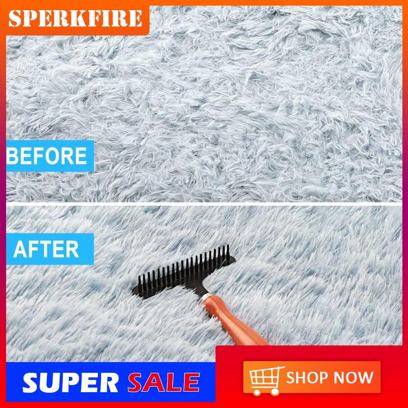 [sparkfirefaMY] Carpet Rake Rug Brush Carpet Comb Cleaning Tools Shag