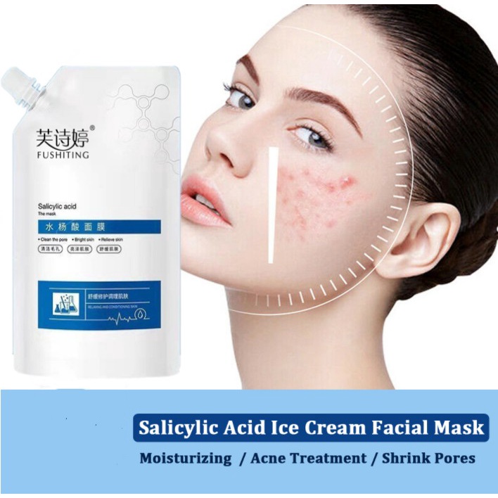 Salicylic acid ice cream mask acne moisturizing smear mask clean pore
