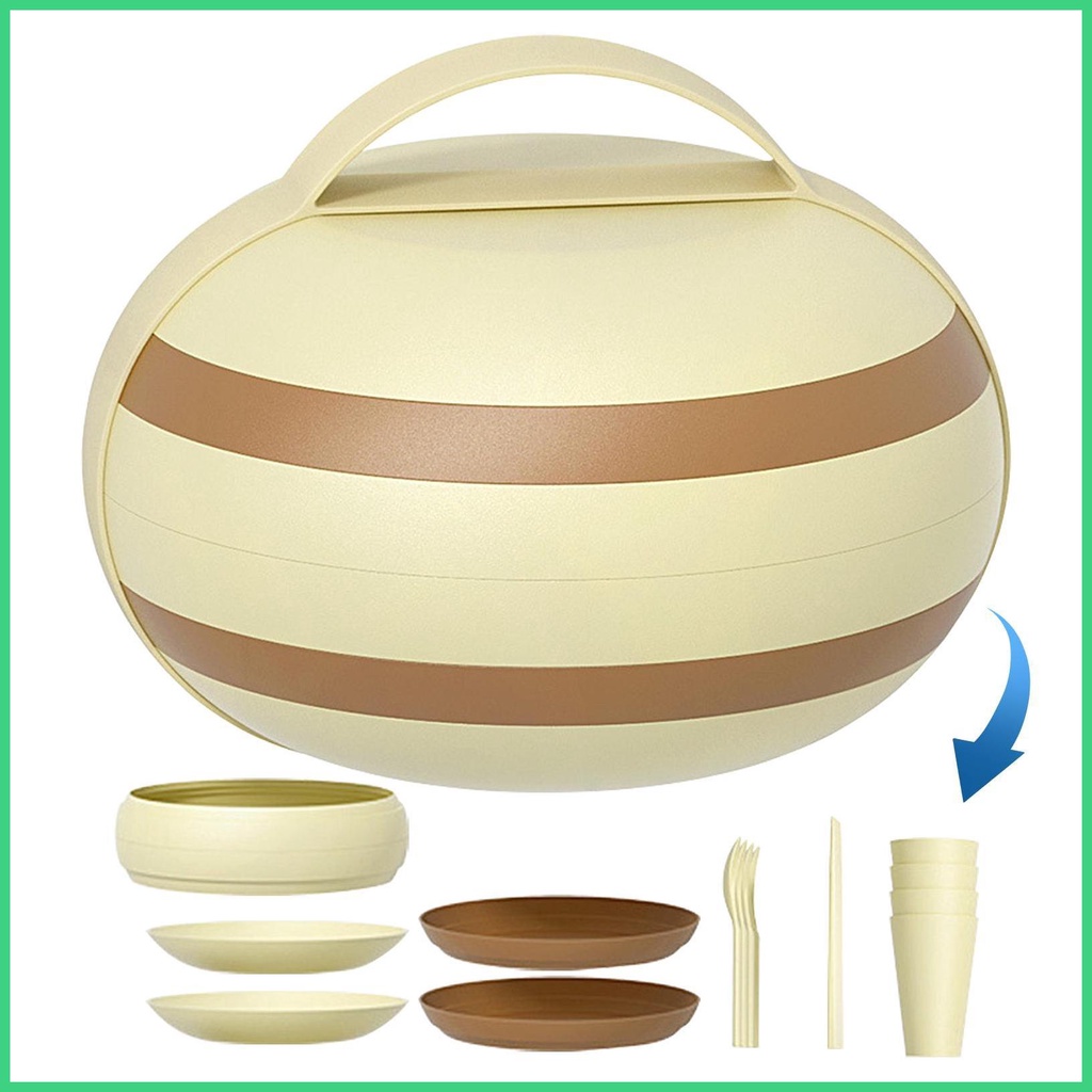 Camping Plate Set Camping Plates Cups and Bowls Set Reusable Portable