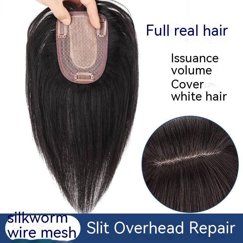 100 Human Hair Wig Patch for Women with Long Hair, Full Length Hair