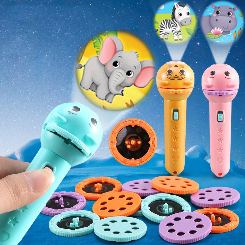 Children'S Luminous Projection Flashlight Toys/Animal Flashlight/Baby